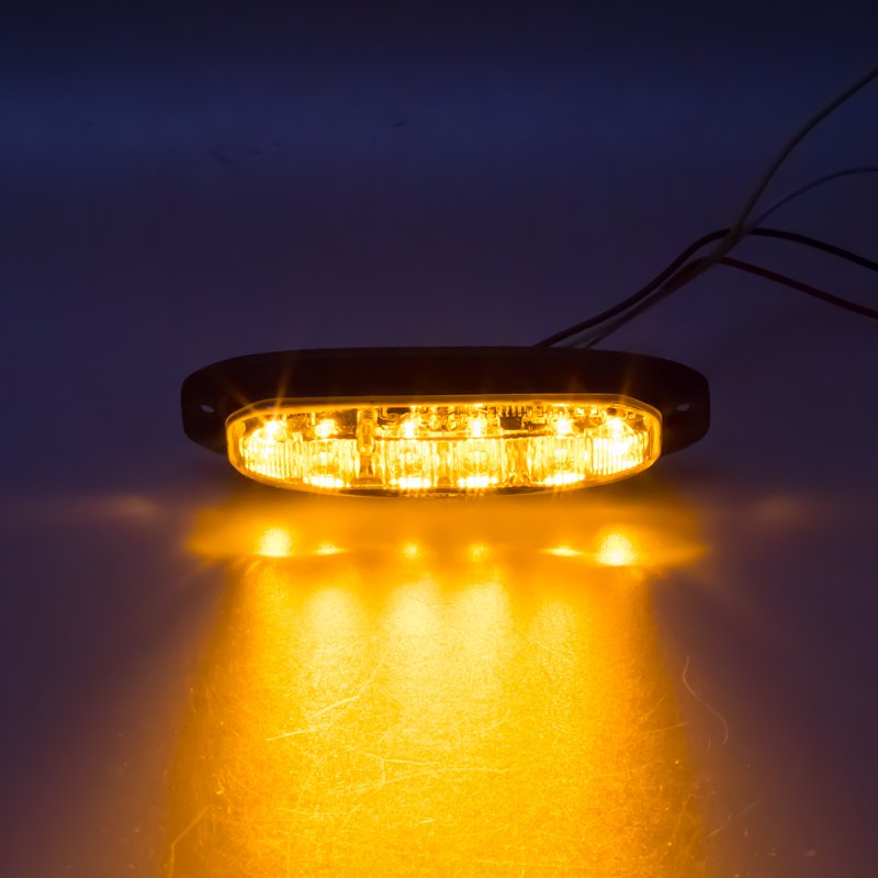 PROFI výstražné LED světlo vnější, oranžové, 12-24V, ECE R65 (911-x6)