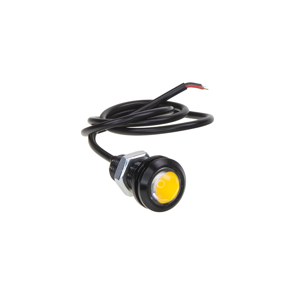 LED světlo pro denní svícení (eagle eye) 18mm, 12V, 3W, oranžová (95drl18o)