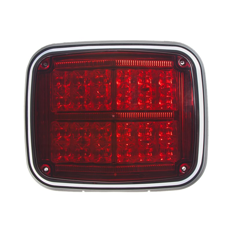 Výstražné LED světlo obdélníkové, 12/24V, červené (kf027red)