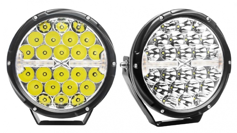 LED světlo kulaté s pozičním a výstražným světlem, 140W, ECE R65, R10, R148, R149 (wl-457R112)