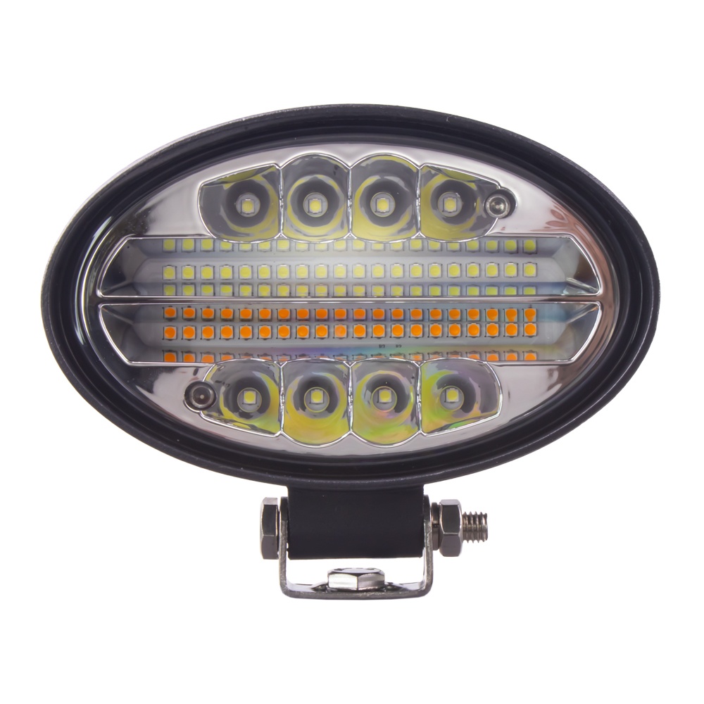 LED světlo oválné bílé/oranžové, 144W, ECE R10 (wl-847wo)