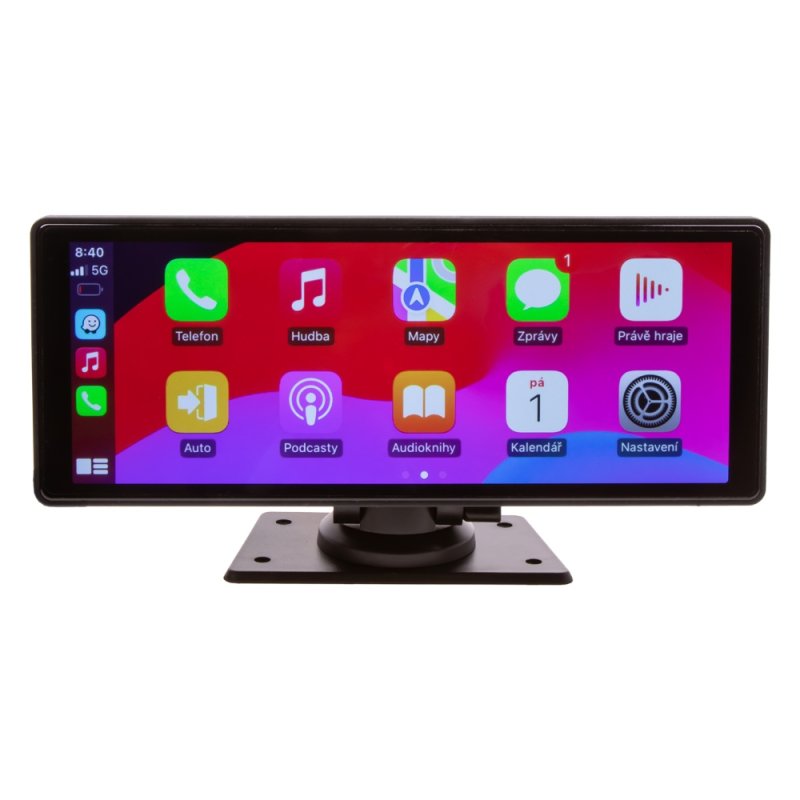 CARCLEVER Monitor 10,26 s Apple CarPlay, Android auto, Bluetooth, USB/micro SD, DVR + kamerový vstup (ds-127caDVR) AKCE