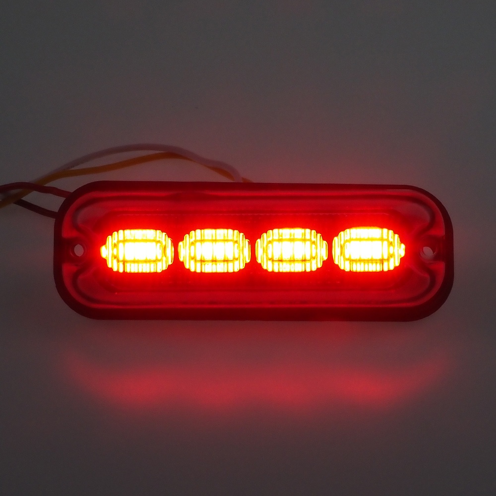 PREDATOR 4x4W LED, 12-24V, červený, ECE R10 (br004R)