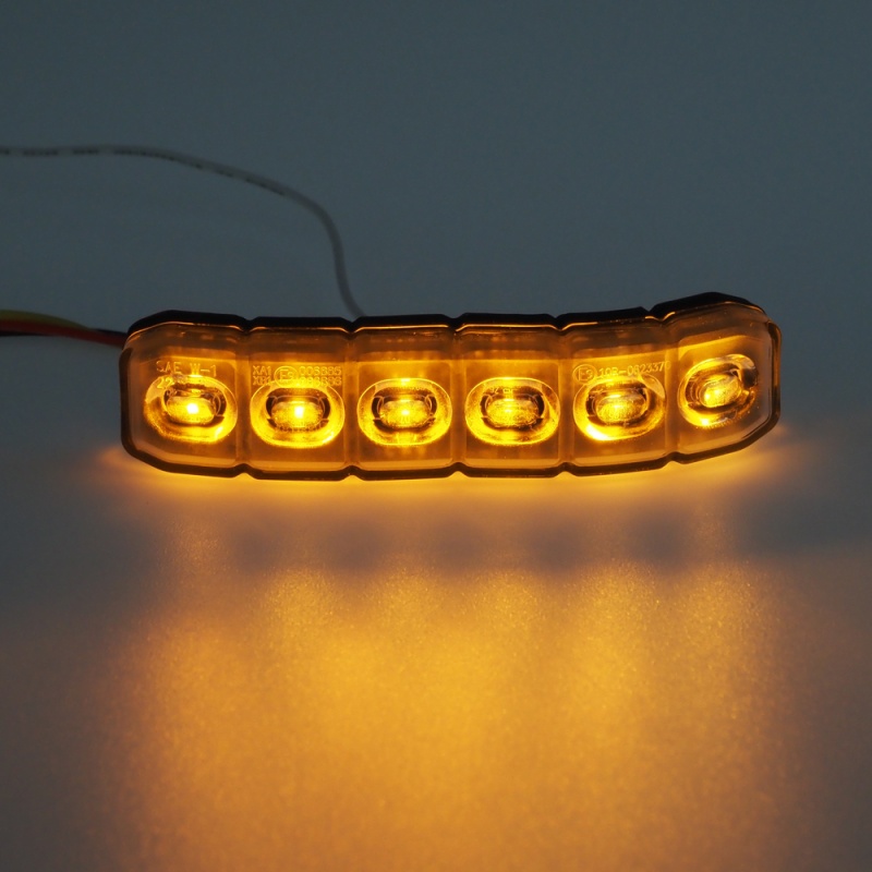 PROFI silikonov ohebn vstran LED svtlo vnj, oranov, 12-24V, ECE R65 (CH-079)