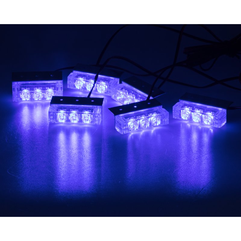 PREDATOR LED do mřížky, 12V, modrý (kf745-6blue)